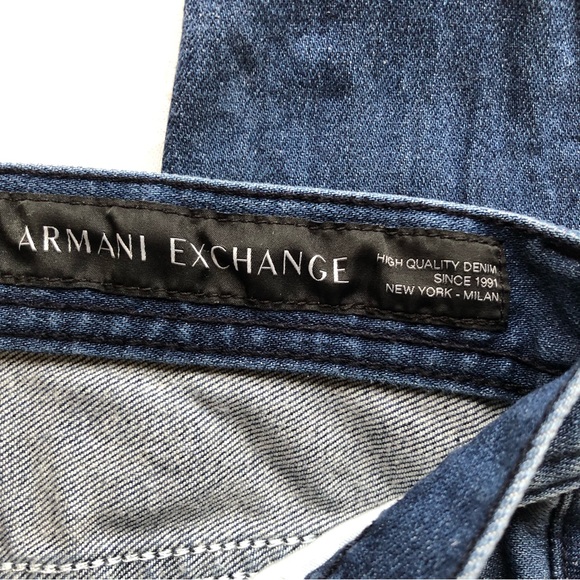 Armani Exchange Women’s Blue Jeans Denim Pants Size 32 Slim Fit Elastic Mid-Rise - Picture 13 of 16
